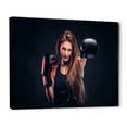thumbnail image 2 of Designart "Beauty And Strength In Boxing" Fashion Woman Floater Framed Wall Decor, 2 of 5