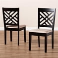 thumbnail image 6 of Bowery Hill 18.5" Modern Rubber Wood Dining Chair in Chocolate (Set of 2), 6 of 7