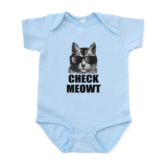 CafePress - Check Meowt Infant Bodysuit - Baby Light Bodysuit, Size Newborn - 24 Months