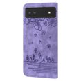 thumbnail image 3 of SaniMore Magnetic Wallet Case for Google Pixel 8 [RFID Blocking] Card Holder, Cartoon Embossing PU Leather Kickstand & Wrist Strap Shockproof Shell for Google Pixel 8 Girls Women, Purple, 3 of 6