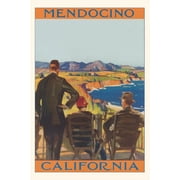 Pocket Sized - Found Image Press Journals: Vintage Journal Mendocino Travel Poster (Paperback)