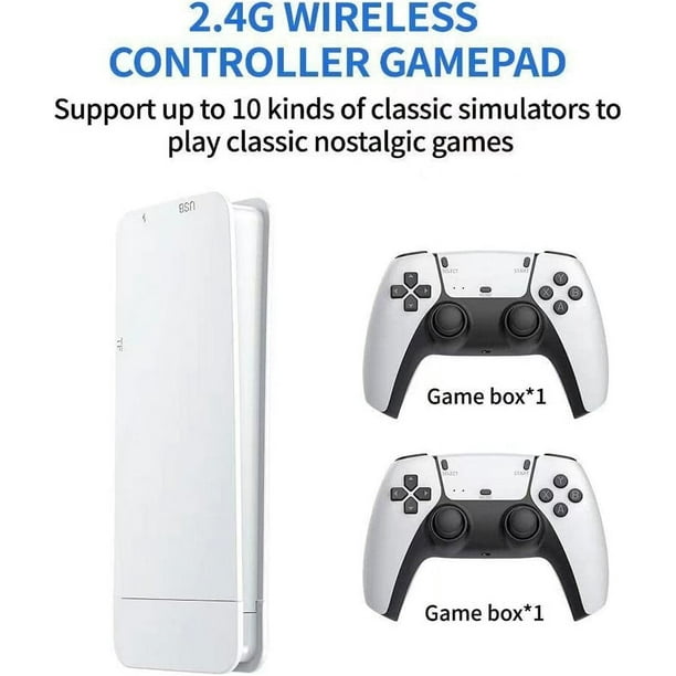 Consola Retro Game Stick Con Más De 20.000 Juegos Y 23 Emuladores | 2 Mandos Inalámbricos | Plug And Play Por HDMI | Compatible Con TV 4K