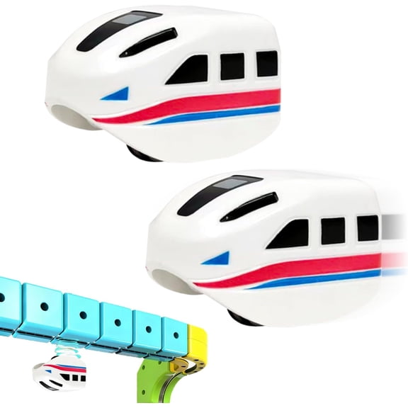 2Pcs Replacement Magnetic Electric Train Cars for klick Rail, Rechargeable Toy Trains for klick Rail Electric Train Set, Trains for Flexible Race Tracks, Add-On Accessory for Kids Train Track Sets