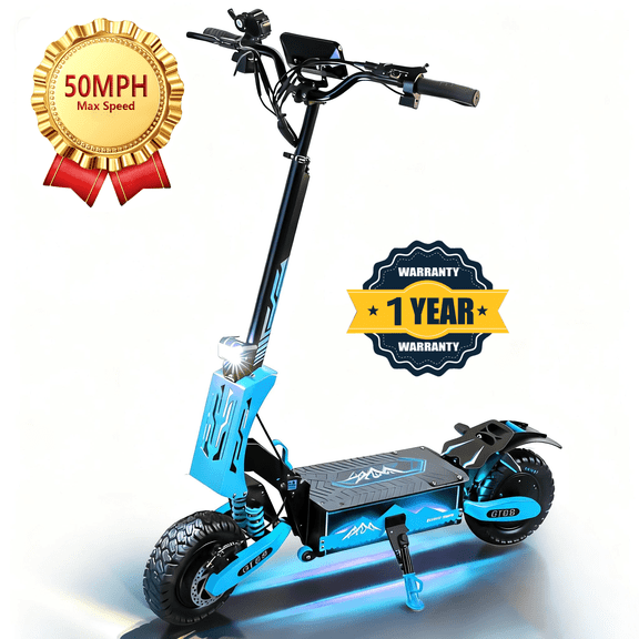 GT08 Electric Scooter for Adults,5600W Dual Motor Off-Road E-Scooter, 50 MPH Top Speed & 46 Miles Long Range, 11" Fat Tires Foldable Motorized Scooter, 60V 27AH UL2272