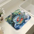 thumbnail image 4 of Yayeee Drying Mat for Kitchen Counter Dishes Microfiber Coffee Decorative Pad, Red Goldfish, 4 of 9