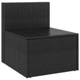 thumbnail image 6 of vidaXL Patio Middle Sofas with Cushions Accent Loveseat 2 Pcs Poly Rattan, 6 of 17