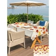 thumbnail image 4 of Outdoor Tablecloth with Umbrella Hole and Zipper, Fall Maple Leaf Rectangle Table Cloth 60x102 Inch Waterproof Tablecloth, Thanksgiving Vintage Yellow Orange Plant Picnic Table Cover for Patio, 4 of 7