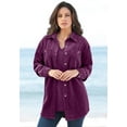 thumbnail image 4 of Roaman's Women's Plus Size Corduroy Button-Front Shirt, 4 of 4