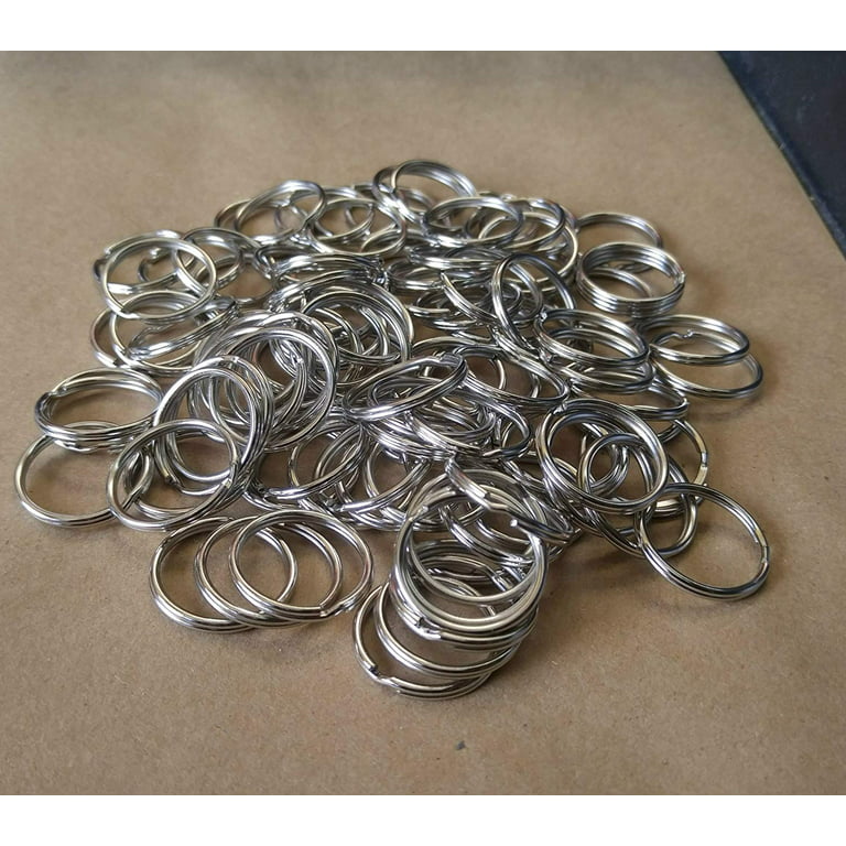 10 Pack - Extra Large Key Rings - 1.25 Inch Heat Treated - Heavy Duty  Sturdy Metal Split Ring Keychains by Specialist ID