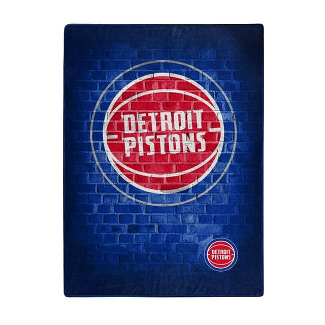 Caseys 9060426648 60 x 80 in. Detroit Pistons Raschel Street Design Blanket