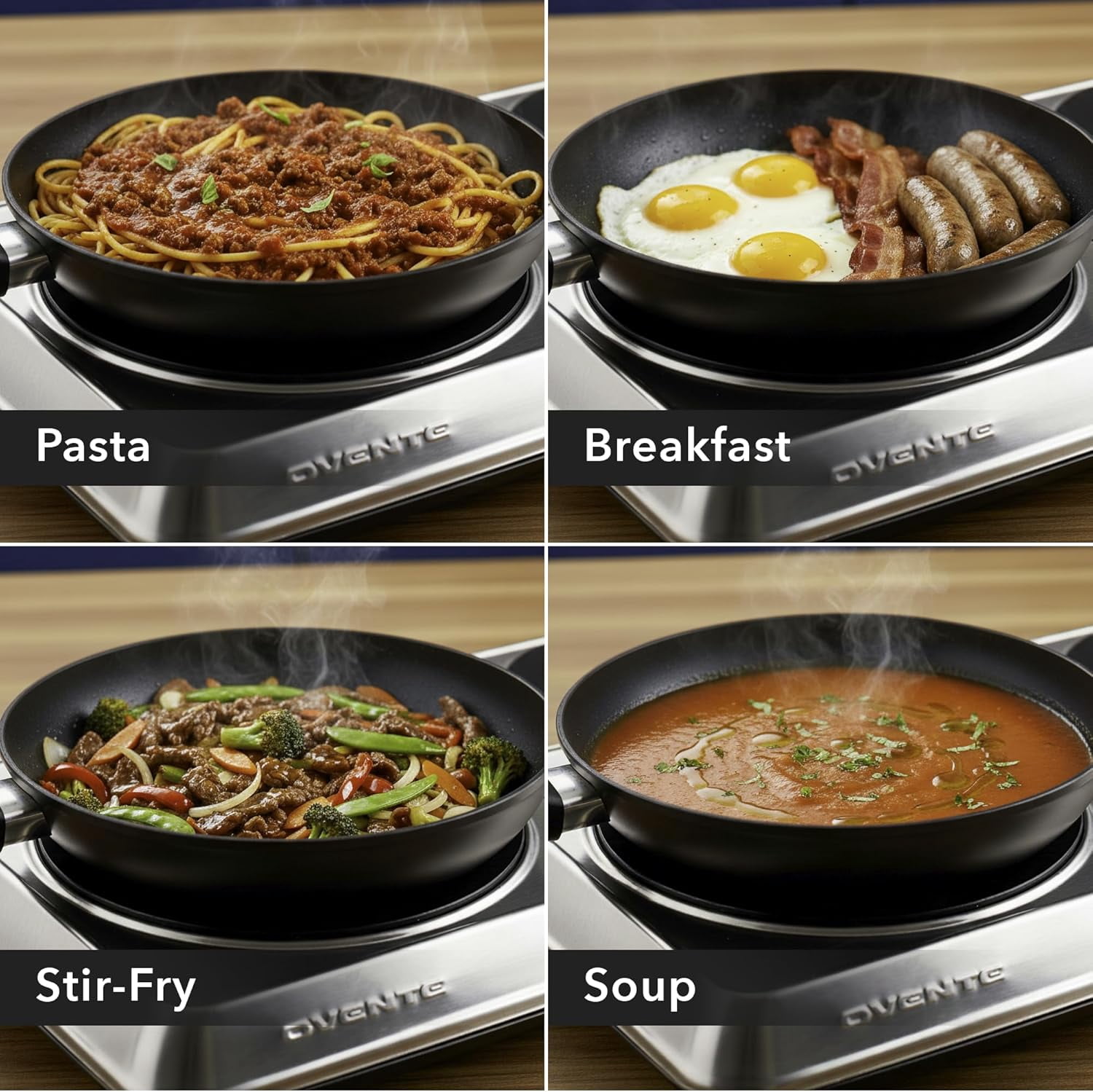 Countertop  Double , 1700W Electric Hot Plate with Ceramic Glass Cooktop and Temperature Control for Kitchen