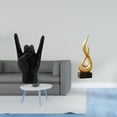thumbnail image 2 of Estatua del gesto de la roca,Estatuas y figuras de dedos con gestos de música rock,Escultura abstracta de fuego,Estatua de arte abstracto para decoración del hogar,Escultura de fuego, 2 of 8