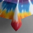 thumbnail image 5 of Rainbow Tie Dye Sunburst Square Tablecloth,Waterproof Square Table Cover,Wipeable Spillproof Washable Table Cover for Home Kitchen Party Decor 42"X42"(107x107cm), 5 of 6