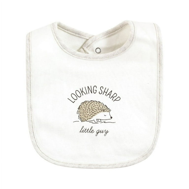 Hudson Baby Unisex Baby Cotton Bibs, Forest Animals, One