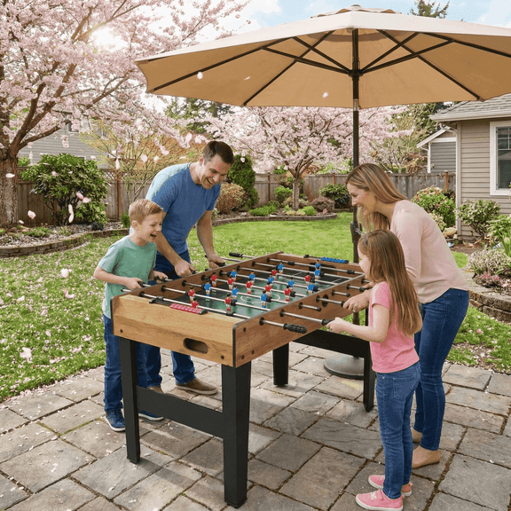 Naipo 48 in Foosball Table Competition Sized Game Table for Home Game Room Adult Juniors Size with 3 Balls