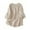 Beige, variant on Women's Cotton Linen Shirts Summer Short Sleeve Button Crewneck Tops Casual Loose Vintage Embroidered Blouses