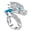 Light blue, variant on Trendy Unisex Chinese Loong Themed Rings With Glittering Gemstones Fashion Jewelry Finger Accessories