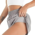thumbnail image 3 of Women's Running Shorts Elastic High Waisted Athletic Workout Shorts with Pockets, 3 of 7