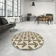 thumbnail image 4 of Ahgly Company Machine Washable Indoor Round Transitional Vanilla Gold Area Rugs, 8' Round, 4 of 7