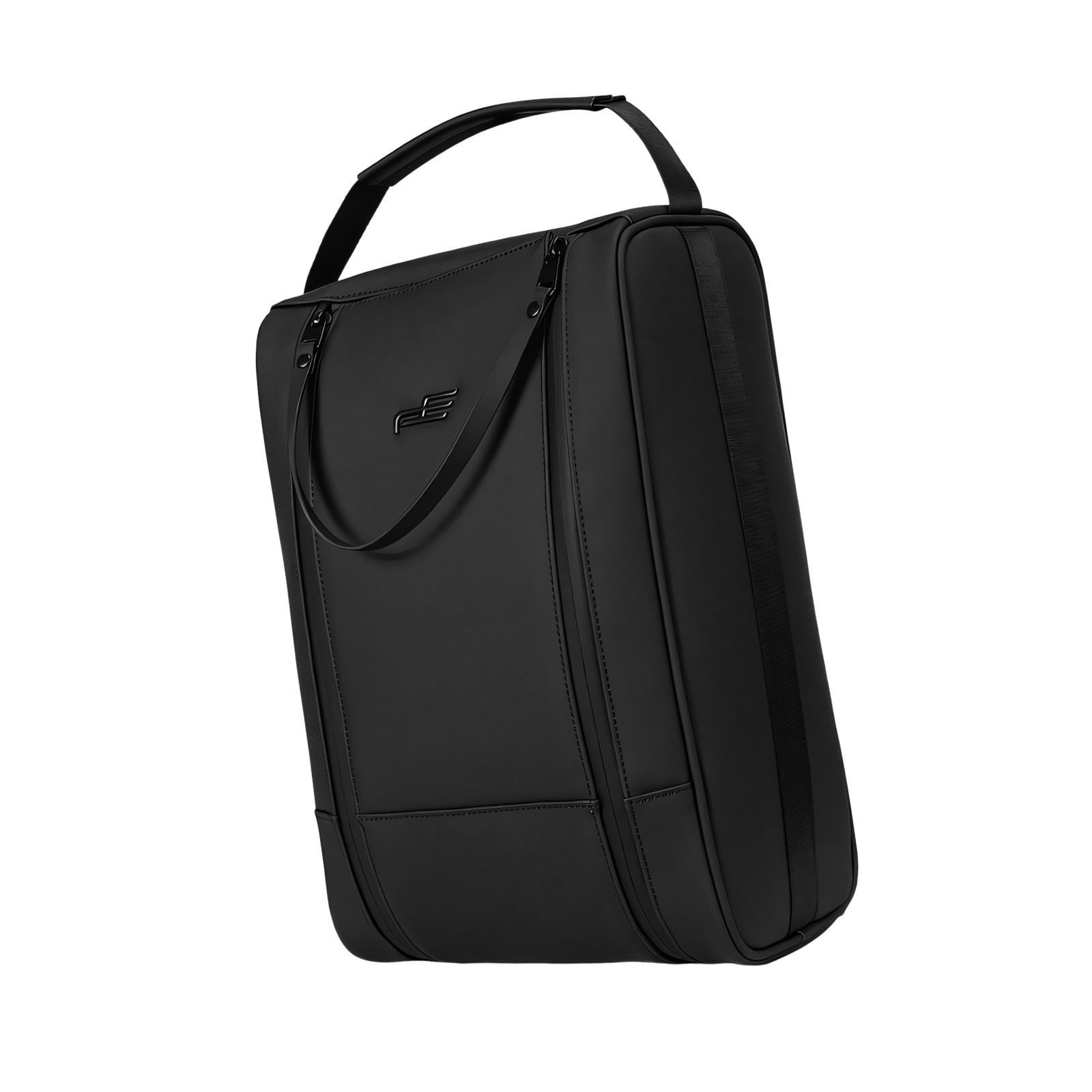 Golf Shoe Bag Zipper Shoe Carrier Travel Shoe Organizer Matte PU Leather Adults for Golf Hiking Gym
