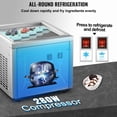 thumbnail image 4 of VEVOR Máquina comercial para hacer rollos de hielo, máquina de crema de yogur salteada de 220 W, máquina para hacer rollos de helado con bandeja cuadrada de 9,4 x 11 pulgadas, método de descongelación, 4 of 5