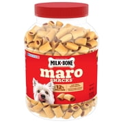 Milk Bone MaroSnacks Small Dog Treats with Real Bone Marrow, Crunchy Dog Snacks, 40 oz Canister