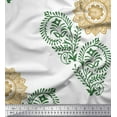 thumbnail image 1 of Soimoi Polyester Crepe Fabric Paisley,Leaves & Floral Mandala Block Print Fabric by The Yard 42 Inch Wide, 1 of 1