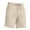 Beige, variant on MIXUE Mens Shorts Summer Solid Color Elastic Waist Drawstring Casual Athletic Running Gym Loose Fit Beach Streetwear,Gray,L