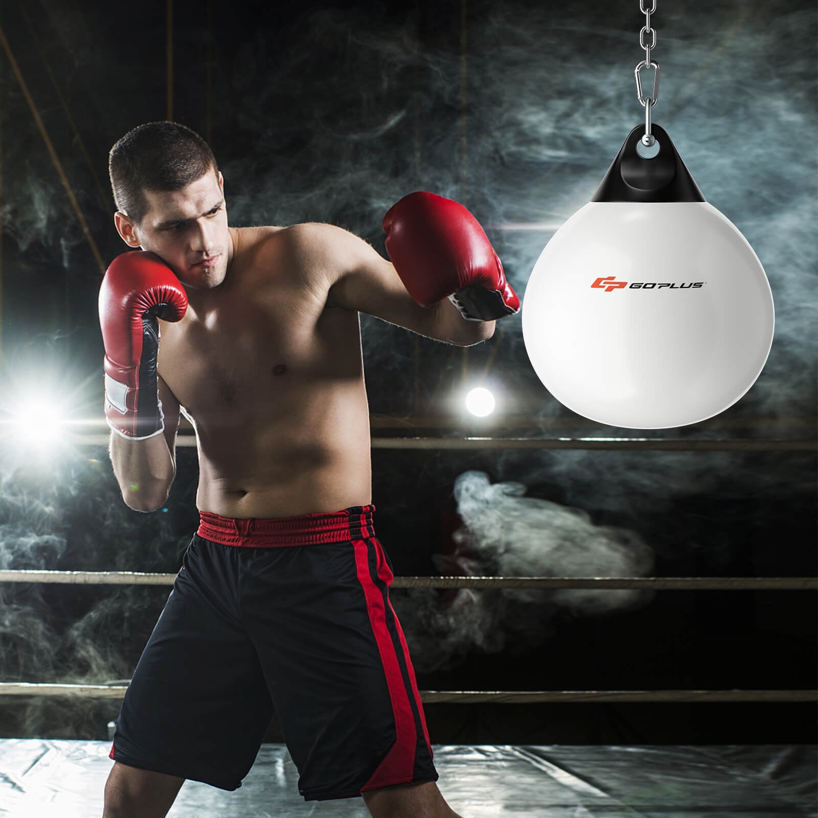 Goplus Water Punching Bag 21" 180 Pound Heavy Punching Bag with Adjustable Metal Chain White