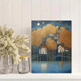 thumbnail image 2 of Golden Trees Village Canvas Wall Art 15.75x11.81 Inches, 2 of 8