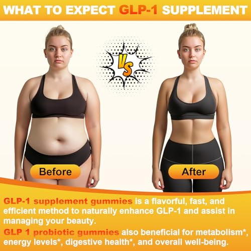 glp 1 berberina Suplemento GLP-1 Berberina, Gomitas probióticas GLP 1 para mujeres y hombres | Activa GLP-1 y AMPK| con probiótico Akkermansia, berberina natural para la digestión y el intestino, energía, sin azúcar