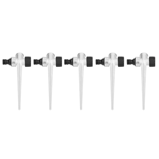 Conector de aspersor de césped de metal con rosca hembra de 1/2 pulgada y rosca externa lateral, 5 unidades