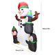 thumbnail image 4 of Naiovety Muñeco de nieve inflable de Navidad, decoración de soplado colorida, bomba de aire de Navidad alta, regalos iluminados, al aire libre, Kits de decoración para fiestas Enchufe de EE. UU. Naiovety HA010268-02B, 4 of 6