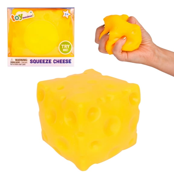 Toymendous Squeeze Cheese, Squishy Stress Toy, Children Ages 3 