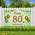 thumbnail image 6 of Glittery 80th Birthday Backdrop Banner with Balloons Stars and Crown Party Decorations for Birthday Party Photography Props and Home Decorations, 6 of 7