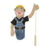 Melissa & Doug Construction Worker Puppet with Detachable Wooden Rod (Puppets & Puppet Theaters, Animated Gestures, Inspires Creativity, 15? H x 5? W x 6.5? L)