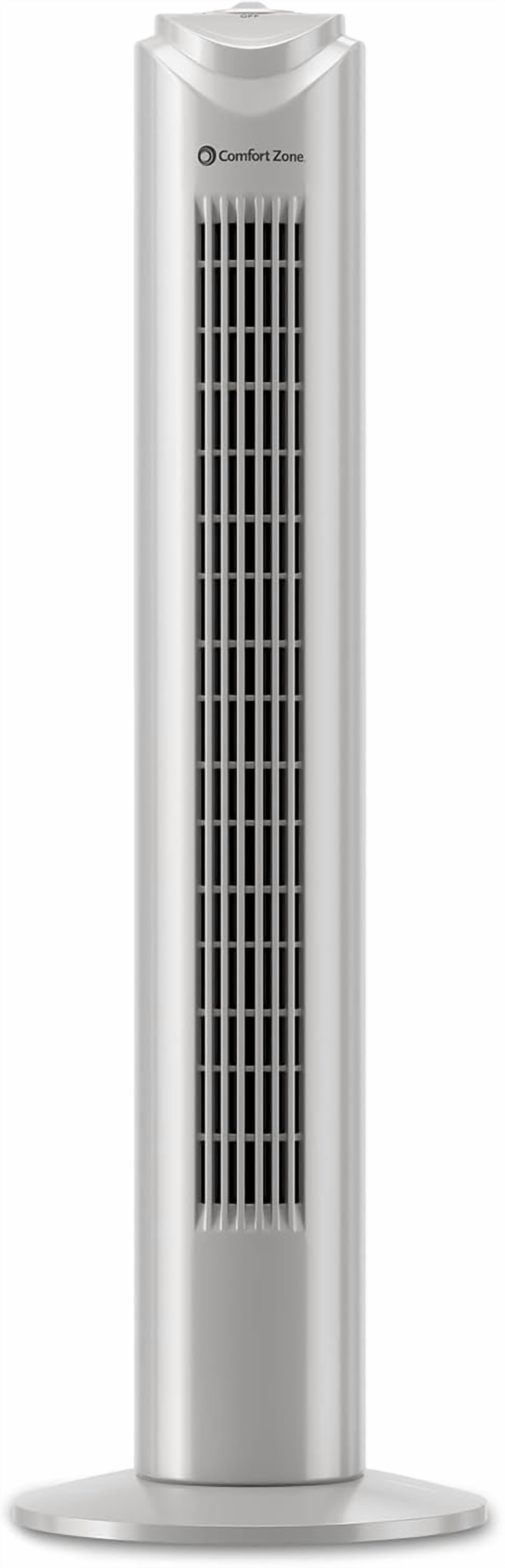 Comfort Zone 32" in. Tower Fan, 3 Speeds, Quiet, Oscillating, Portable, White