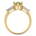 thumbnail image 4 of 2.5 ct Pear Cut Natural Peridot 3 Stone 18K Yellow Gold Womens Engagement Ring, 4 of 5