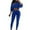 Blue, variant on UAMVSH Cropped Jackets 2 Piece Outfits for Women Long Sleeve Zip up Coats with Stretchy Leggings Sets Classic Workout Tracksuit(LargeRed)