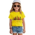 thumbnail image 2 of Zshosam Toddler Girl Christmas T Shirt Toddler Christmas Shirts Girls Boys Christmas Tree Cake T Shirt Kids Xmas Tee Short Sleeve Tops Size 3T 4T,(Yellow 3-4 Years), 2 of 6
