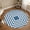 Cobalt Blue, variant on Entryway Rug 2'x3', Black Grey Geometric Kitchen Runner Rugs Non-Slip Carpet Mats, Square Minimalist Modern Bedside Rugs Runners Washable Floor Carpet for Bathroom Laundry Room