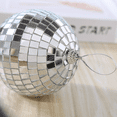 thumbnail image 4 of Silver Disco Reflective Mirror Xmas Balls Easy to Hang, 4 of 5