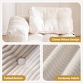 thumbnail image 3 of BYBYME Folding Sofa Bed,8 Inch L Shape Convertible Sofa Bed with Armrests,Floor Sofa Bed with Pillows,Portable Folding Chair Bed,Lounger for Living Room and Bedroom,etc.,Beige, 3 of 6