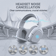thumbnail image 6 of Captain 700 Pro 2.4GHz Wireless Gaming Headset for PS4/PS5/Switch/PC, Wireless gaming Headphones with Noise-Canceling Flip Mic, 3.5mm Wired Mode for Xbox Series,LED Light,White, 6 of 9