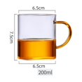thumbnail image 2 of 4PCS Glass Cups with Handle Set Mini Thickened Heat-resistant Master Cup Transparent Home Brewing Tea Cup, 2 of 8