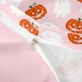 thumbnail image 3 of Homewish Ghost Pumpkin Twin Duvet Cover for Girls, Happy Halloween Themed Twin Bedding, Pink Orange White, Pink Reversible 2pcs, 1 Duvet Cover and 1 Pillowcase, 3 of 5