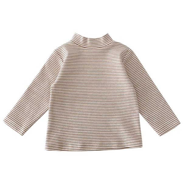 Gibobby Playera Moda Niños pequeños, bebés recién nacidos, niños y niñas, blusa de manga larga sólida a rayas, camisetas, trajes, ropa(Caqui, 3-4 Años)