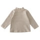 thumbnail image 1 of Gibobby Playera&nbsp;Moda Niños pequeños, bebés recién nacidos, niños y niñas, blusa de manga larga sólida a rayas, camisetas, trajes, ropa(Caqui, 3-4 Años), 1 of 5