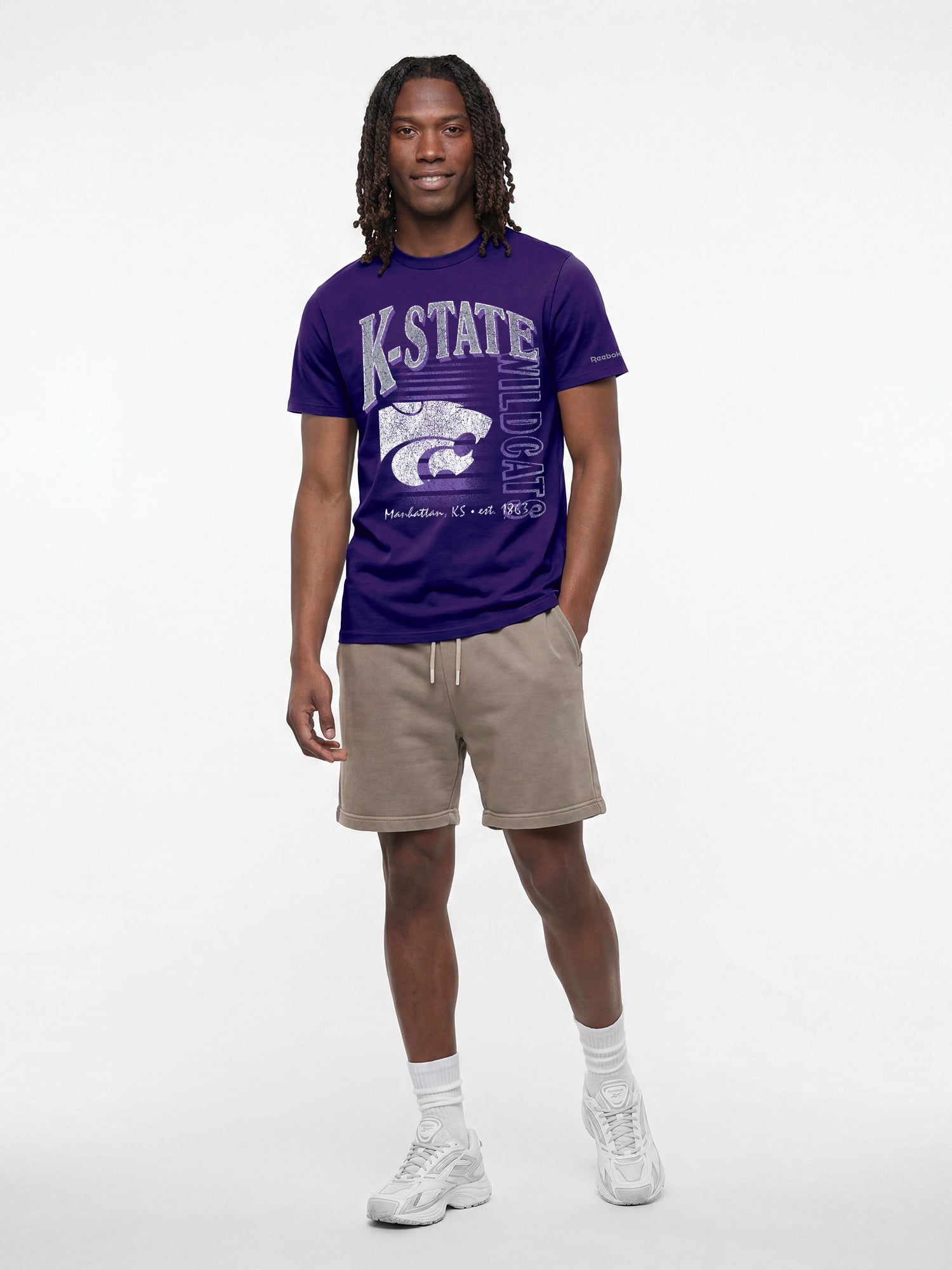 Kansas State Wildcats Reebok Mens Crew Neck Short Sleeve T-Shirt