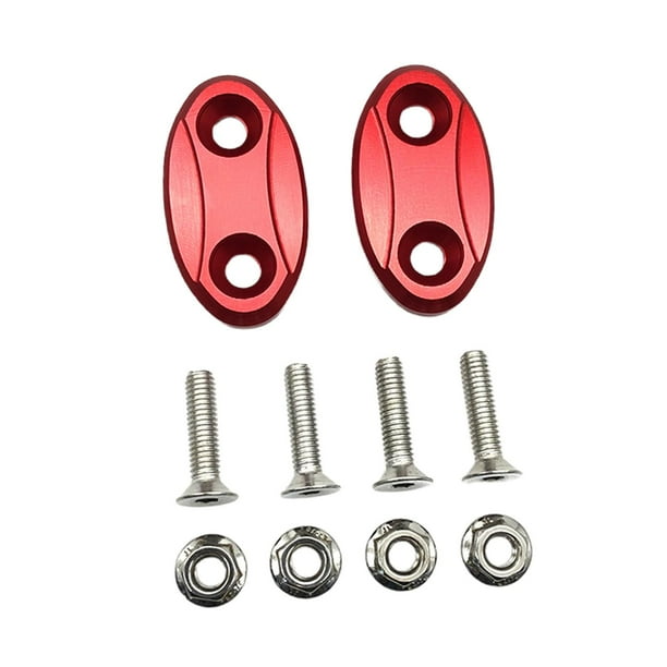 2 piezas de soportes elevadores para espejo retrovisor de motocicleta para Yamaha R1 2007-2014 Rojo